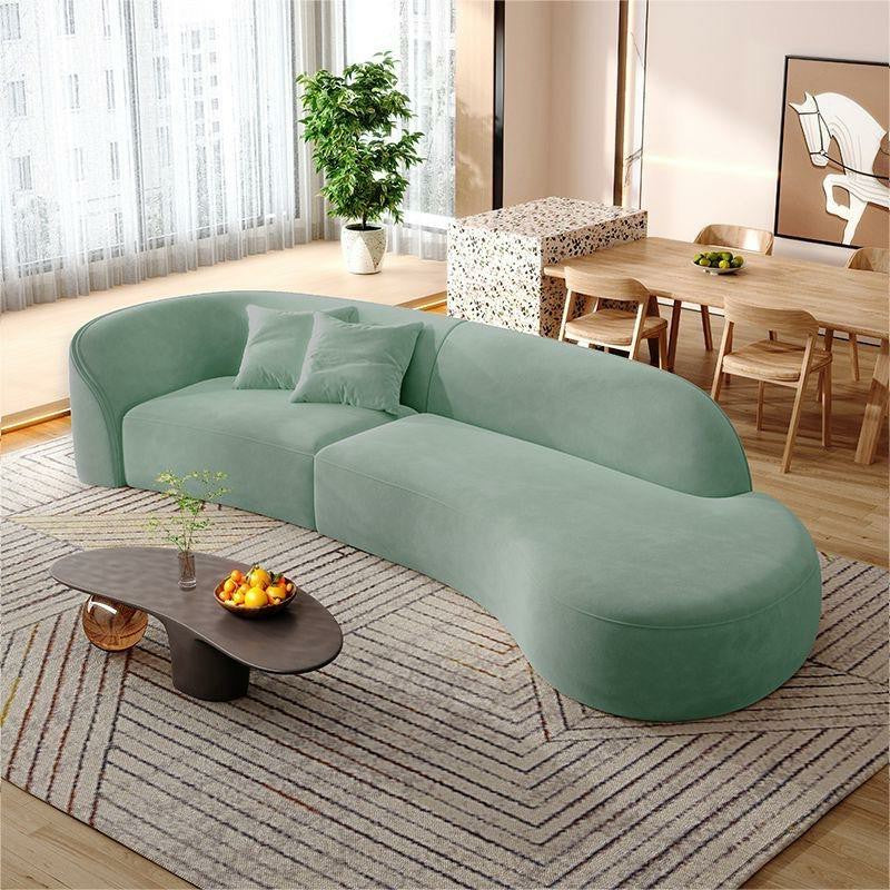 Simple Modern Curved Fabric Sofa