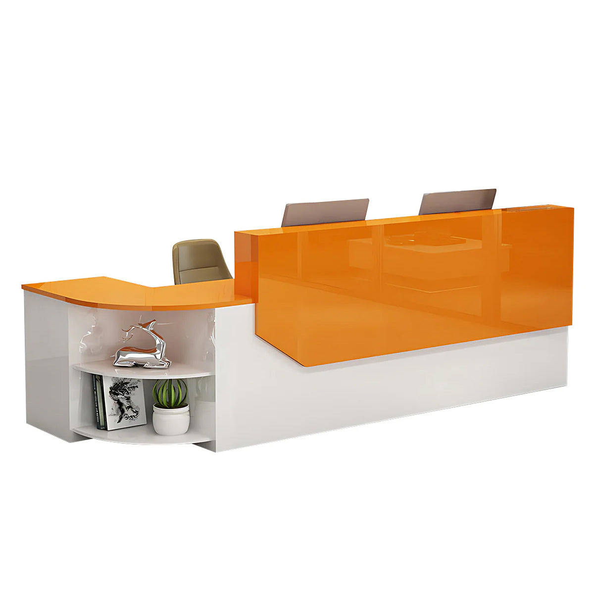 Minimalist Modern L-shaped Reception Desk