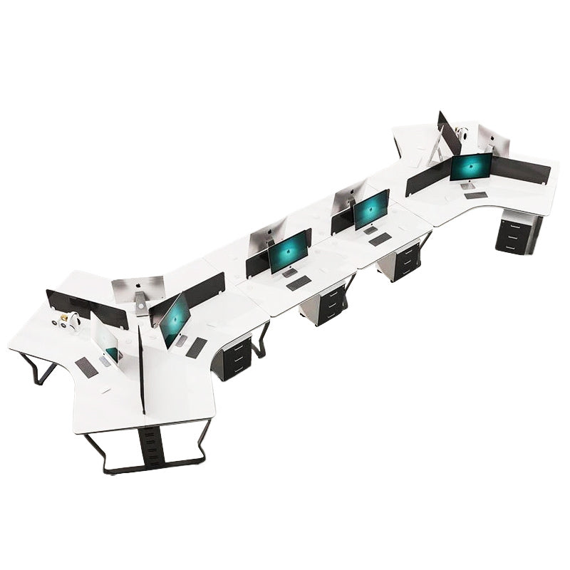 Modern U-Shaped Office Workstation