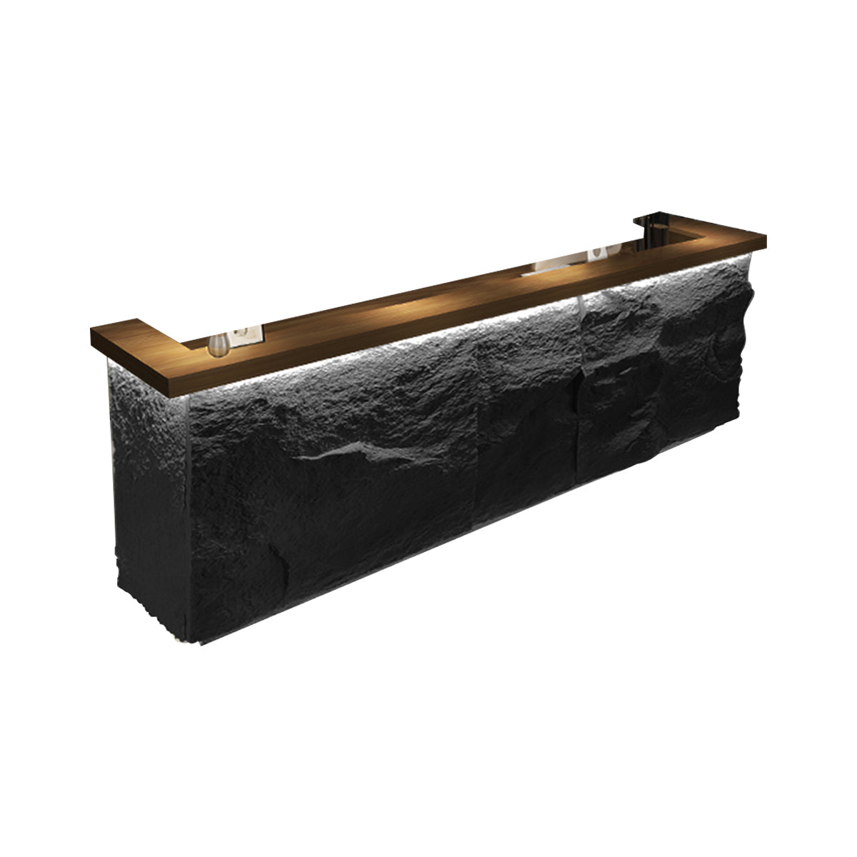 New Chinese Style Vintage Imitation Stone Reception Desk