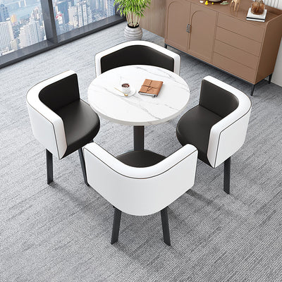 Reception Table with 4 Chairs for Small Cafés or Waiting Areas （Sale Event）