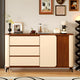 Vintage Modern Storage Cabinet with Adjustable Shelves Drawers and Solid Wood
