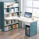 Modern L-Shaped Office Desk with Bookshelf & Eco-Friendly Materials