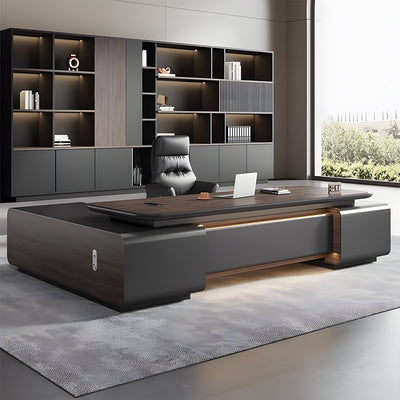 Modern Executive Desk with Wireless Charging for Offices