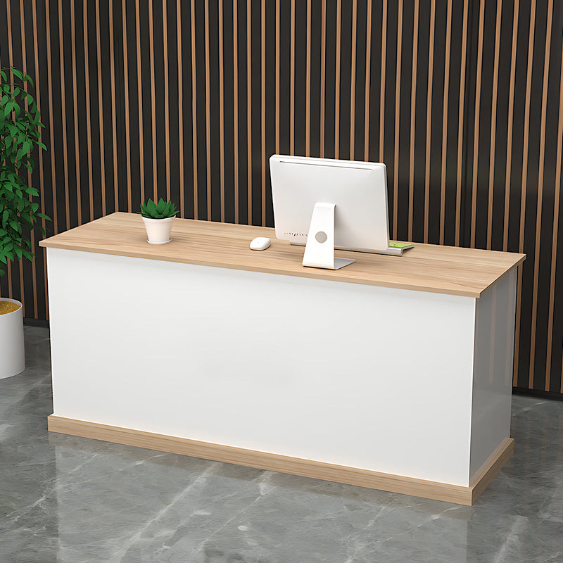 Contemporary Stylish Spacious Rectangular Reception Desk with Thick Desktop
