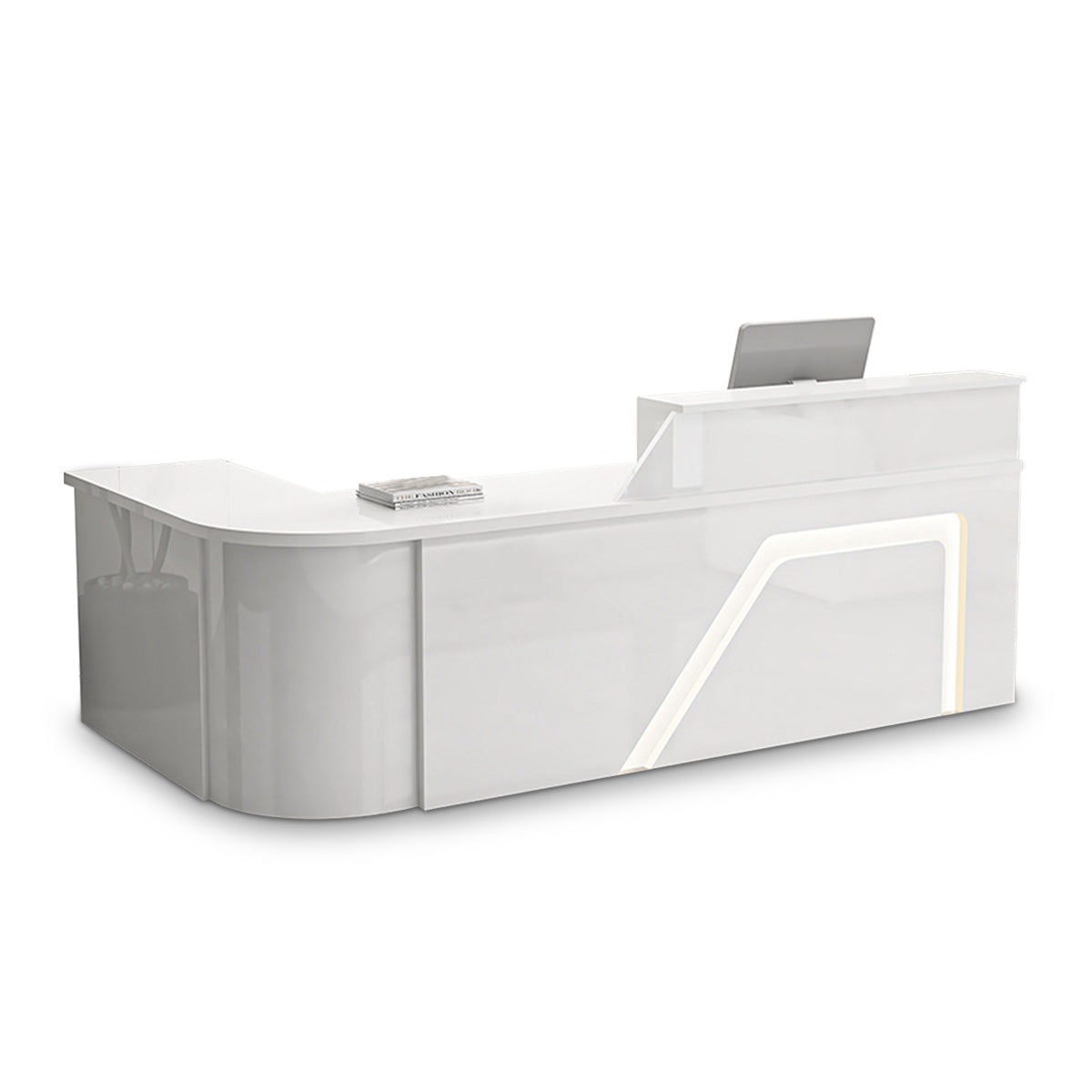 Stylish and Minimalist L-Shaped Reception Desk with Corner Design（East Coast）