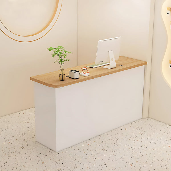 Sleek and Practical Front Desk with Rounded Corner Design – Anzhap