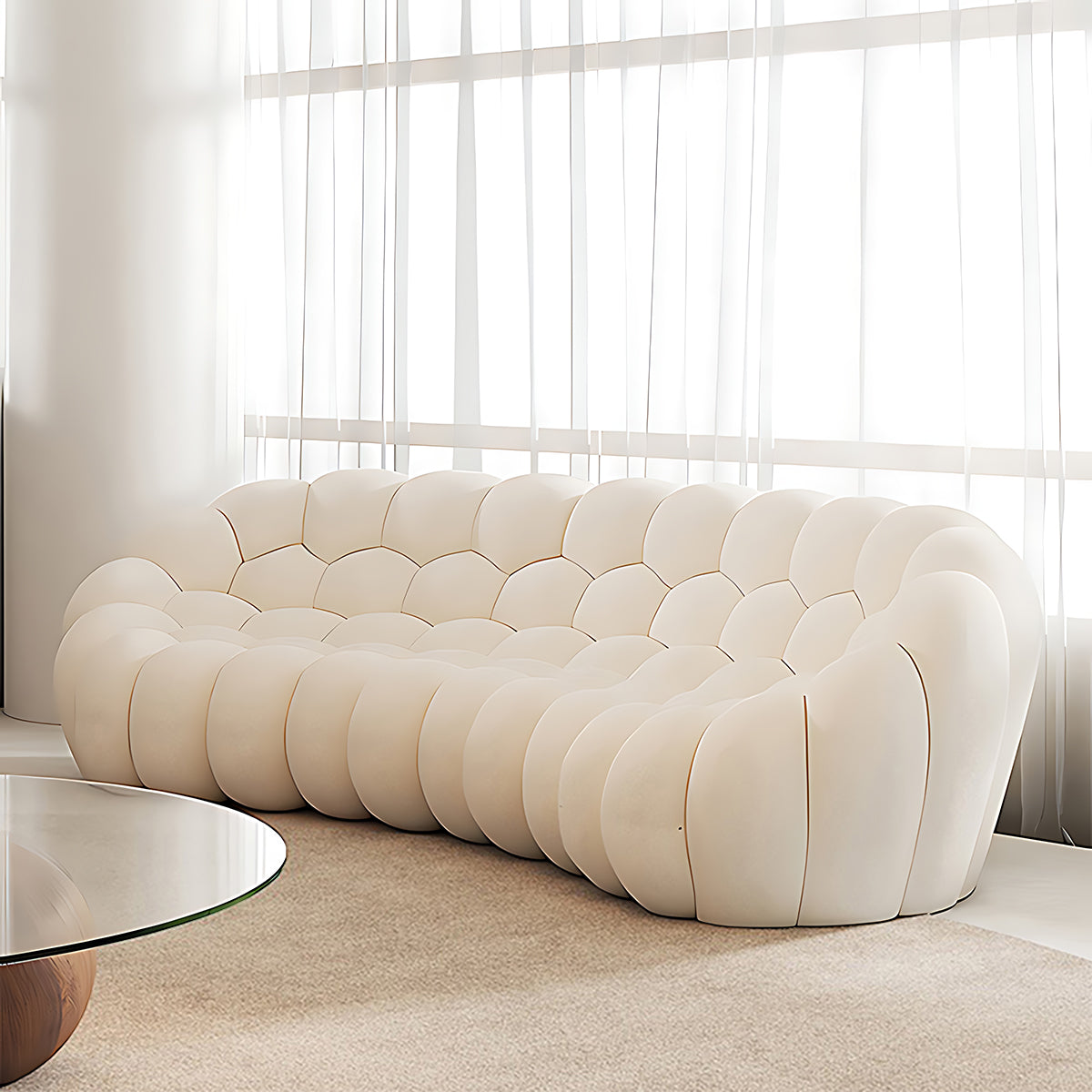 Minimalist Bubble-Shaped Sofa with Comfortable Backrest