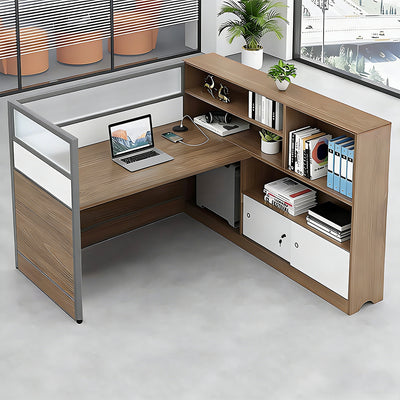 Modern Simple Partitioned Multiperson Staff Desk