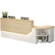 Simple L-shape Wood Reception Desk with Filing Cabinet