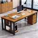 Minimalist and Elegant Executive Desk with Sturdy Leg Support