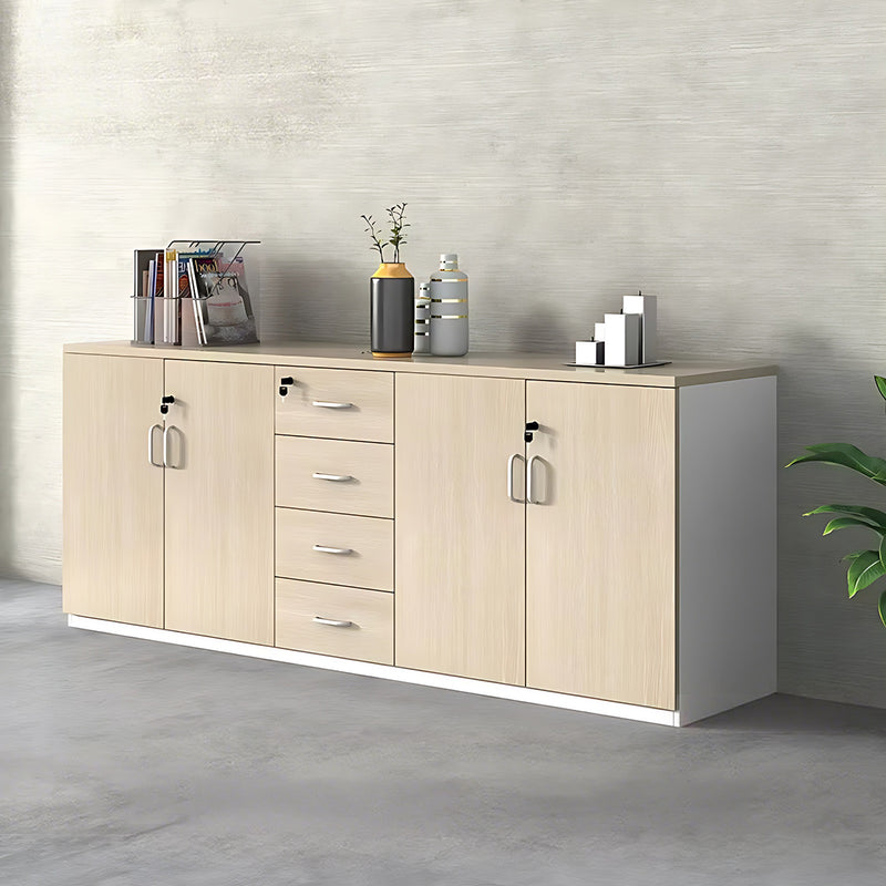 Minimalist Functional Storage Cabinet with Shelves and Drawers