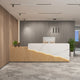 Elegant and Minimalist Spacious Reception Desk with Dual-Desktop Design（Stock Items）