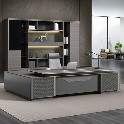 Modern Luxury Executive Desk with Sturdy Base Design