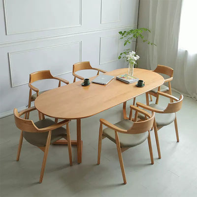 Oval Small Home Log Conference Table