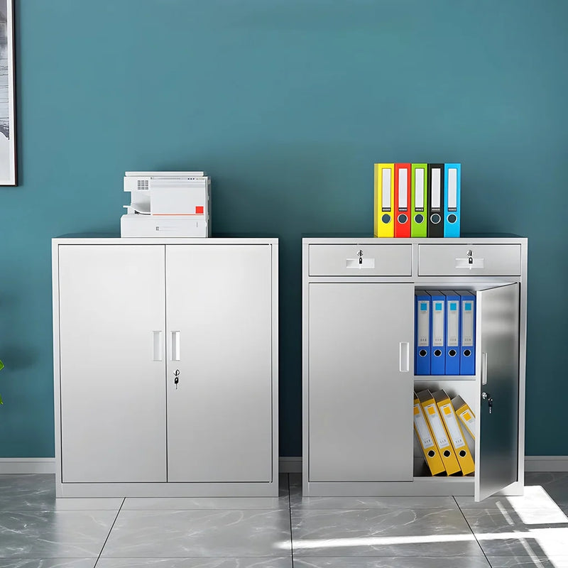 Modern Multifunctional Silver Storage Cabinet with Large-Capacity Storage Space