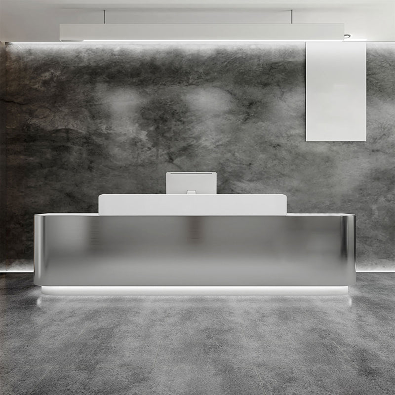Modern Stainless Steel Front Desk Cashier Counter Reception Desk