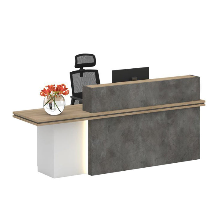 Industrial Style Office Front Desk with Lights