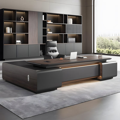 Modern Executive Desk with Wireless Charging for Offices