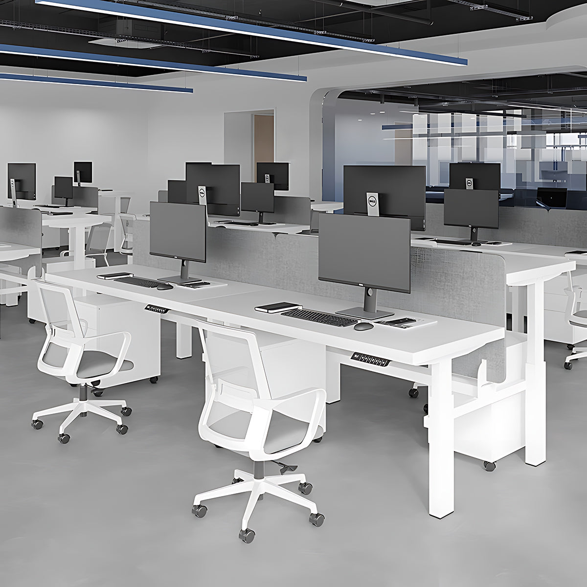 Office Desk, angled product view, for executive office workspace, modern executive office furniture