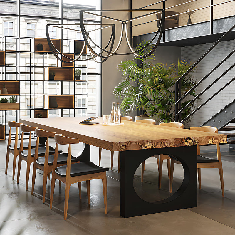 Minimalist Elegant Solid Wood Conference Table, Sturdy and Durable with Unique Leg Design