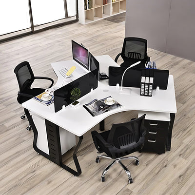 Modern and Minimal Efficient 3 Person Office Desk (West Coast)