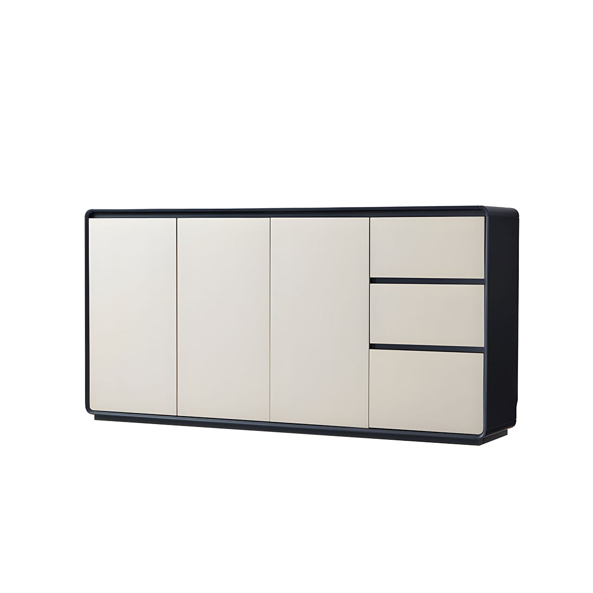 Minimalist Classic Sideboard with Handle Free Drawers Adjustable Shelves