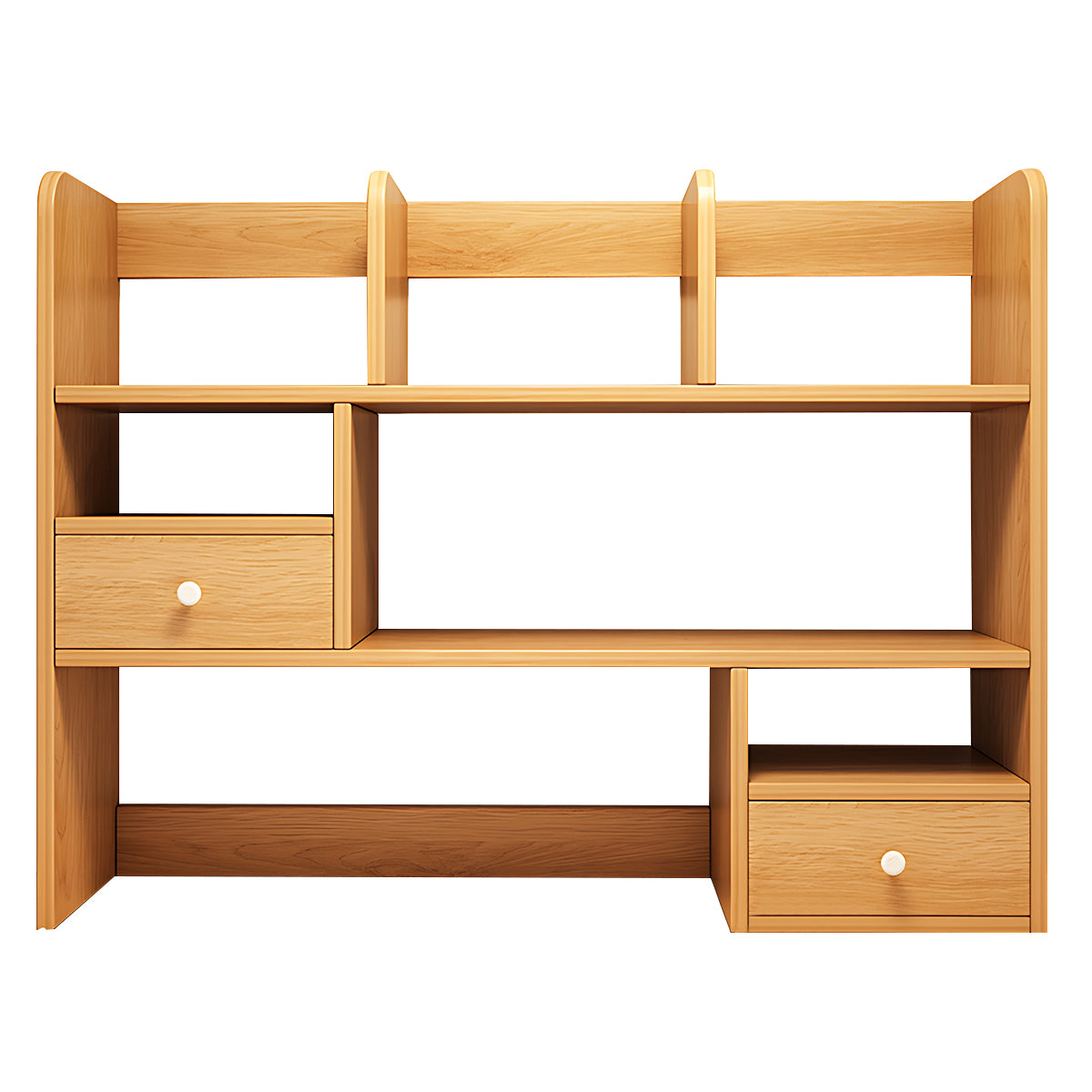 Modern Minimalist Engineered Wood Bookshelf with Open and Closed Storage