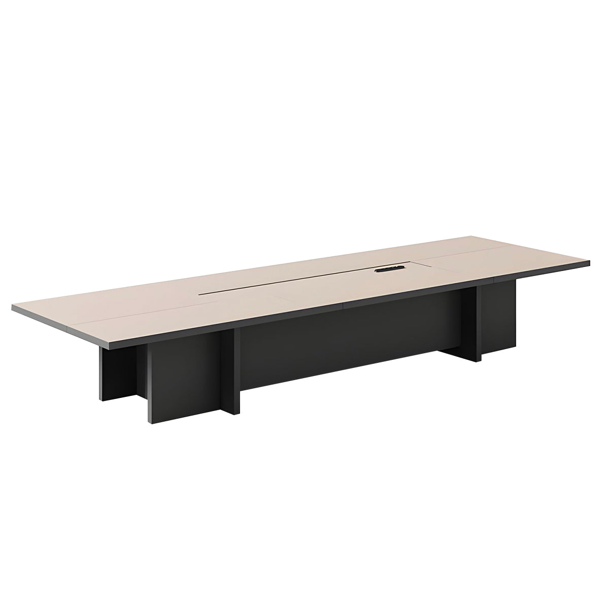 Refined Spacious Conference Table with Power Outlet for Offices