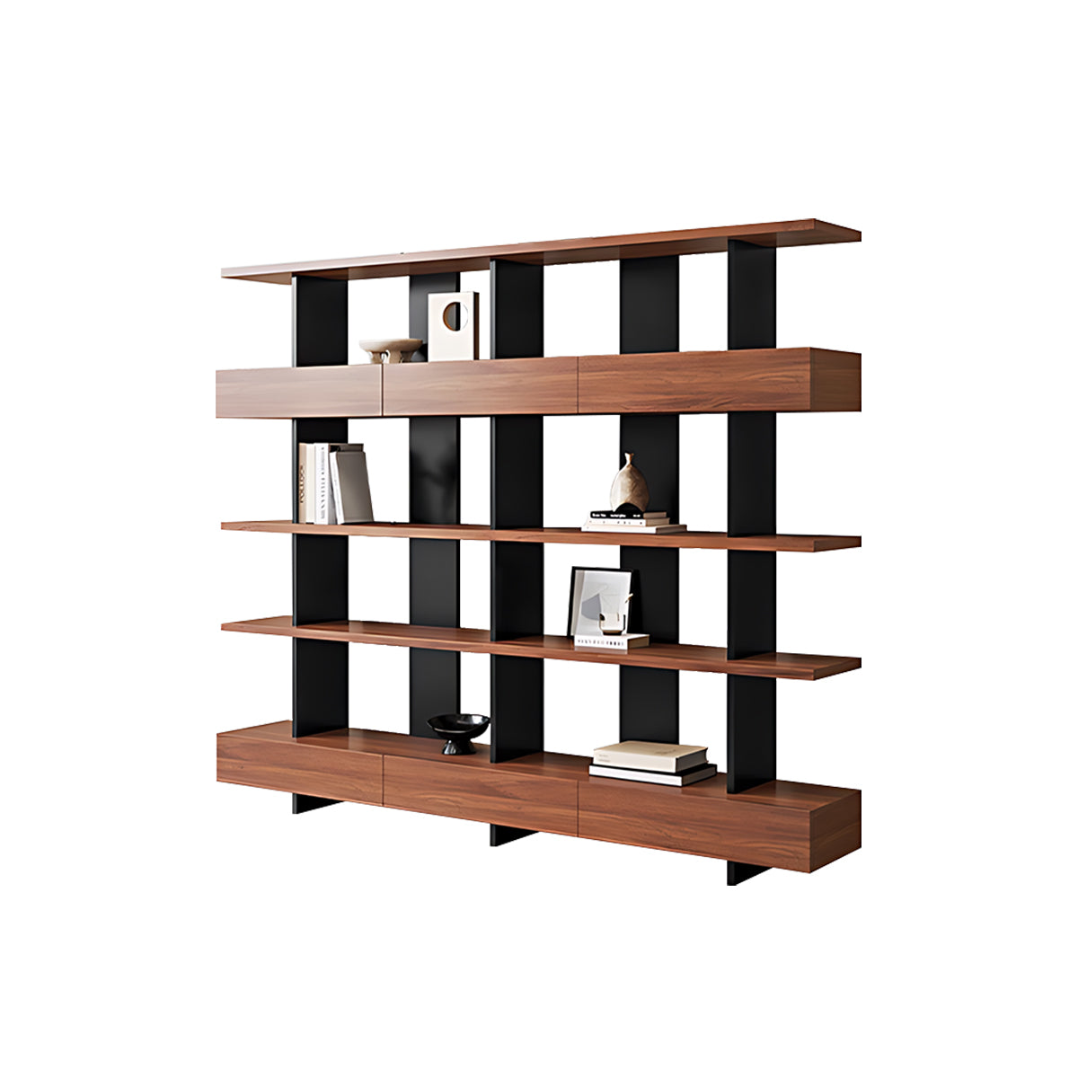 Eco-Friendly Wooden Bookshelf, Modern Storage with Multi-Layer Shelves