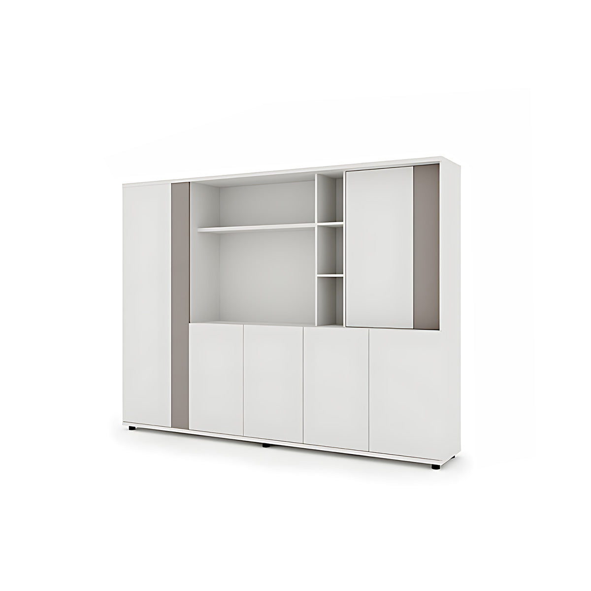 Modern Minimalist Single-Person White Executive Desk