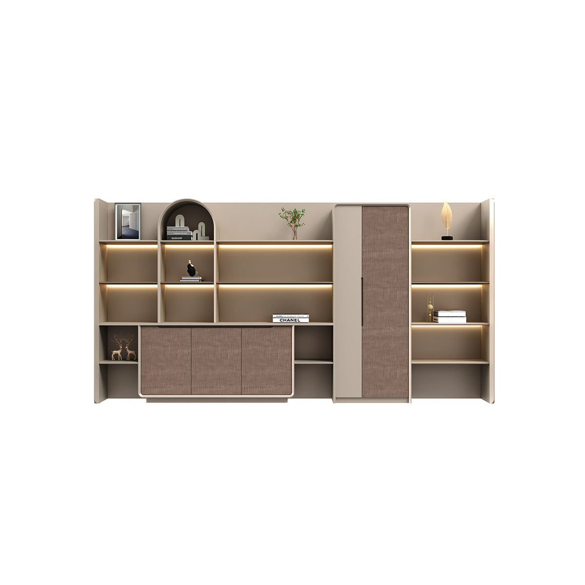 L Shaped Desk with Cabinet Storage