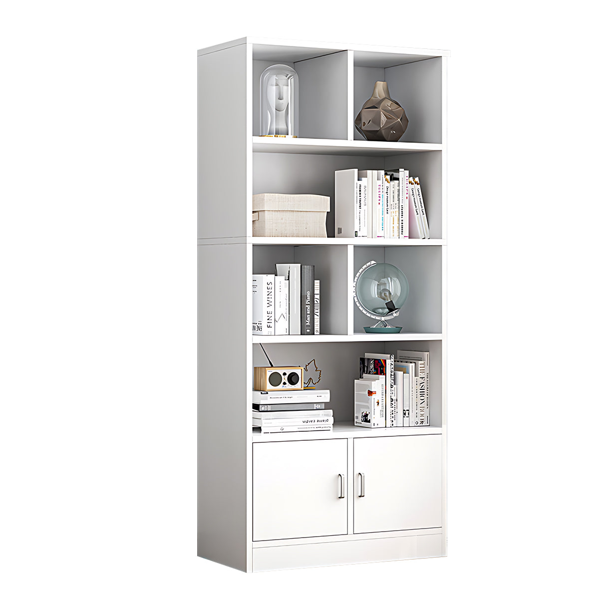Minimalist Wooden Floor-Standing Bookshelf with Open Storage