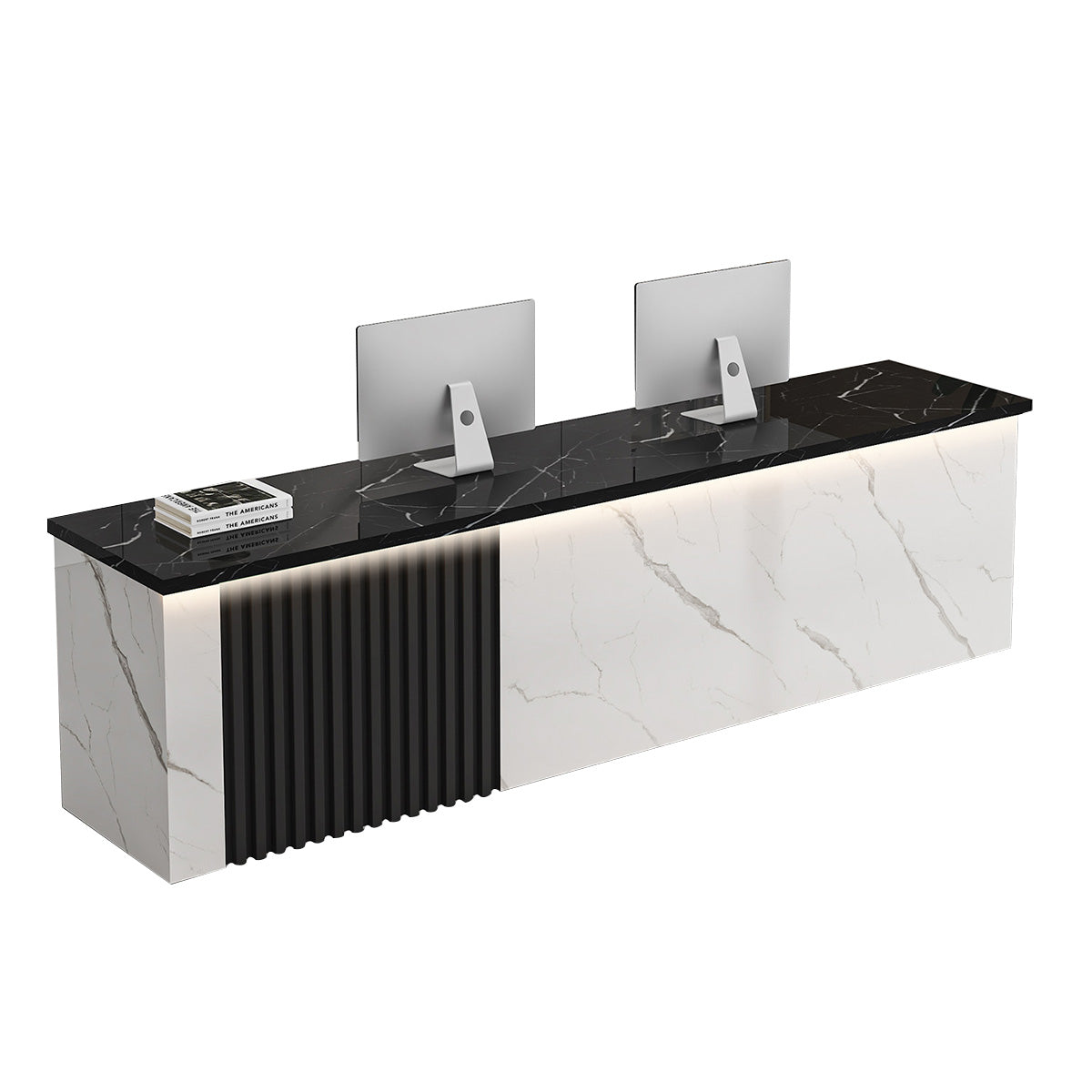 Modern Reception Desk with Ample Storage for Offices and Showrooms
