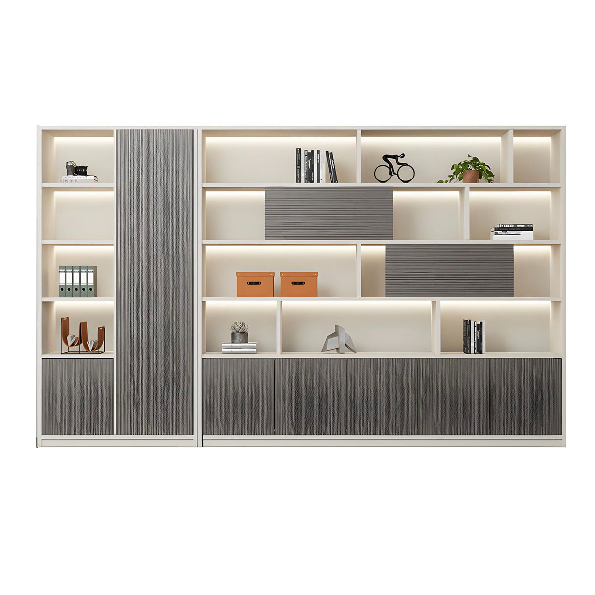 High-Capacity Storage Cabinet with Moisture-Resistant Base for Office