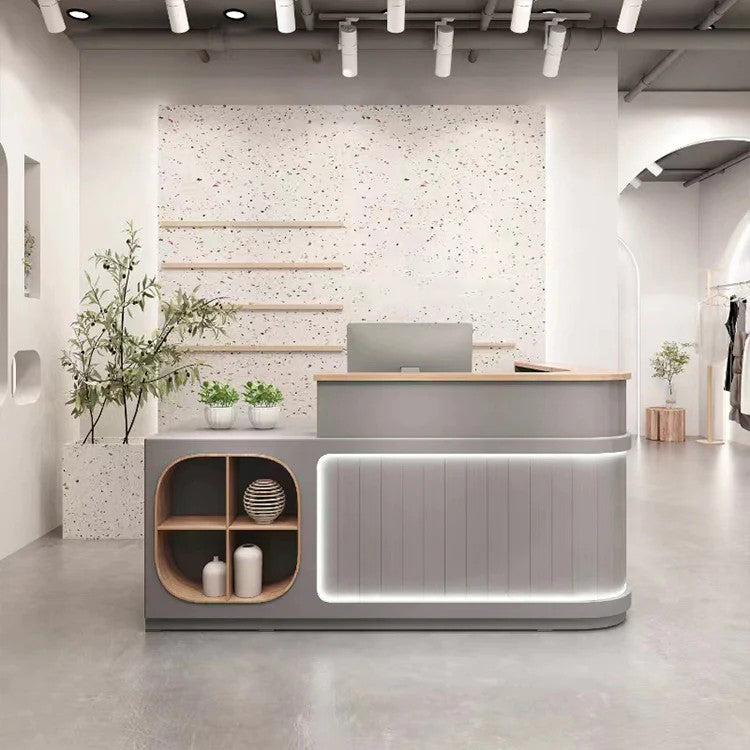 Customizable Corner Reception Desk With Light