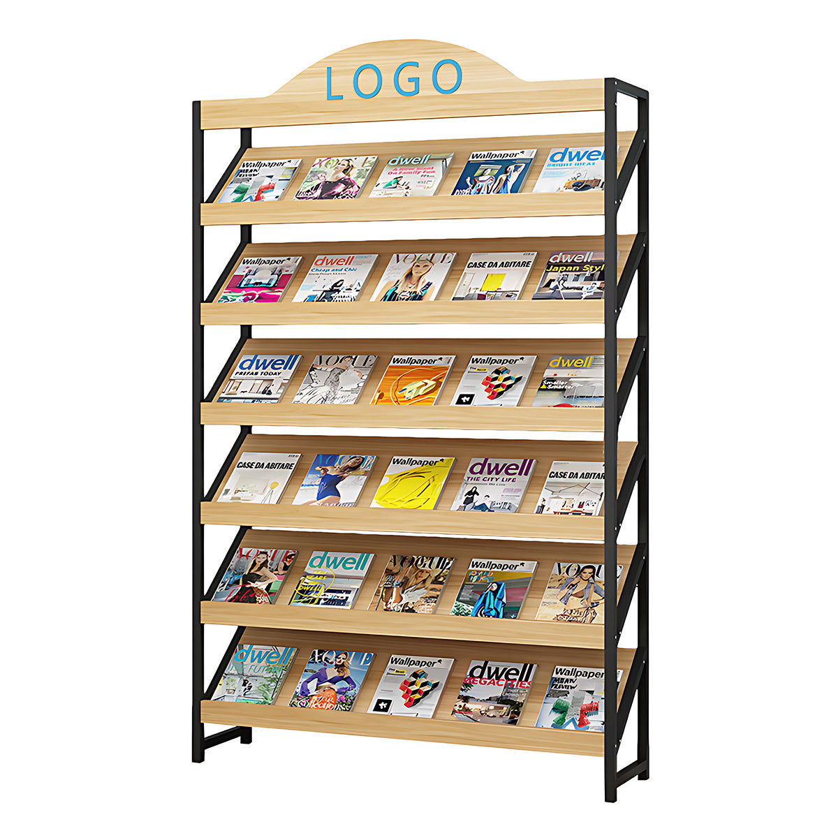 Fashionable Multi-Functional Bookshelf with Sturdy Frame and Large Storage Capacity