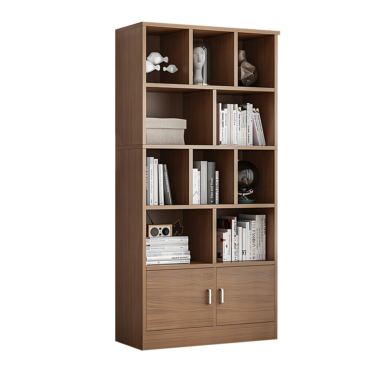 Minimalist Wooden Floor-Standing Bookshelf with Open Storage