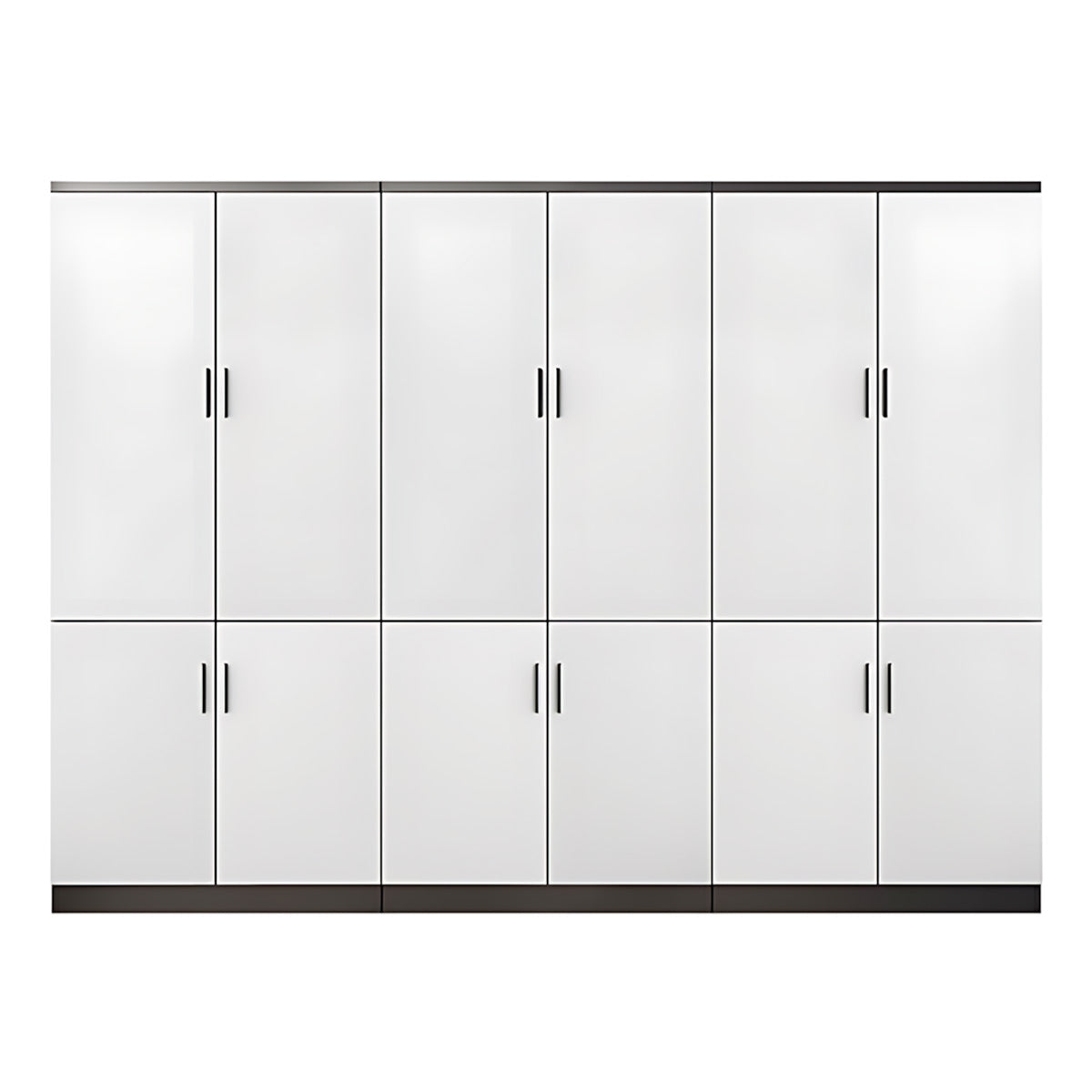 Office Storage Cabinet with Open Compartments, Enclosed Cabinets & Alloy Handles