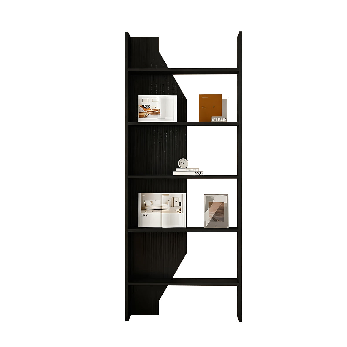 Solid Wood Bookshelf Multi-Layer Vertical Storage Eco-Friendly Durable