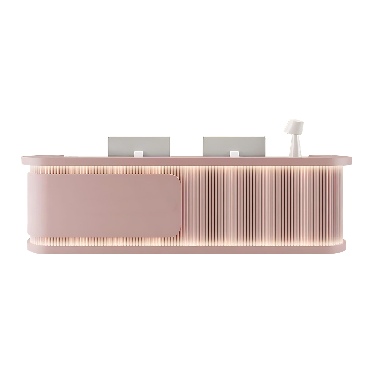 Luxury Reception Desk E1 MDF Eco-Friendly Storage Drawers Keyboard Tray