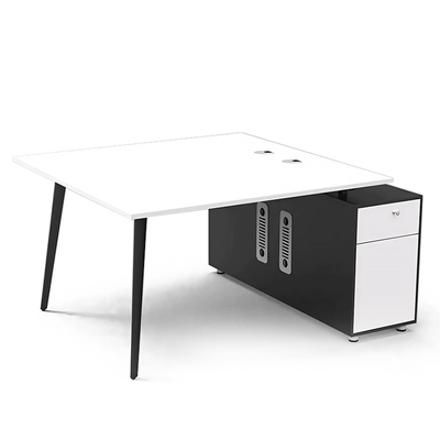 Minimalist Modern Screen Workstation Desk,White