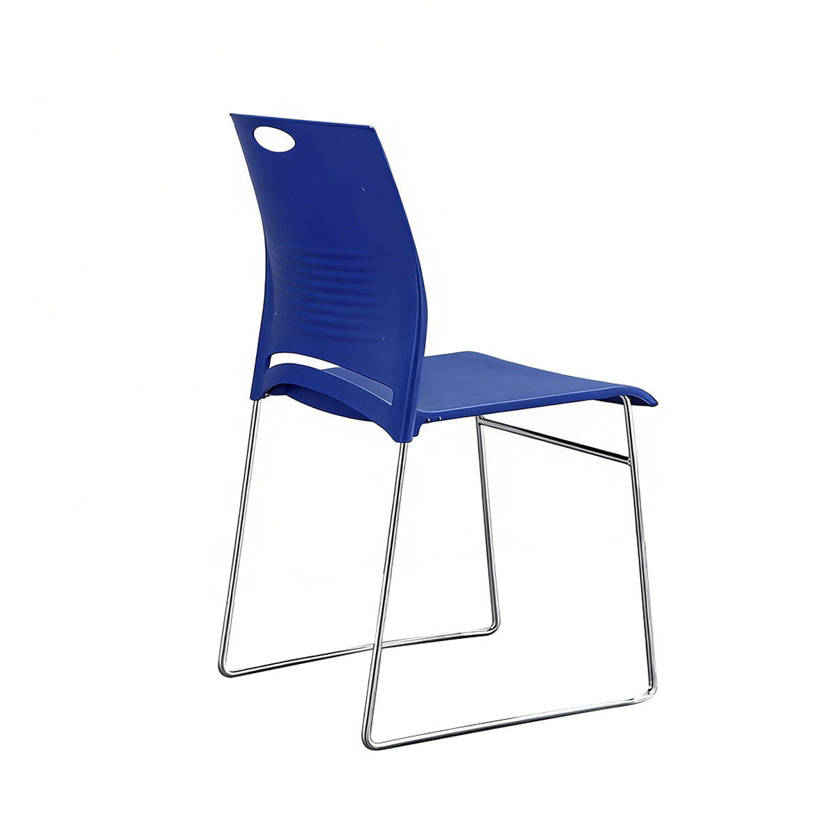 Commercial Armless Office Chair with Steel Frame & Tool-Free Assembly