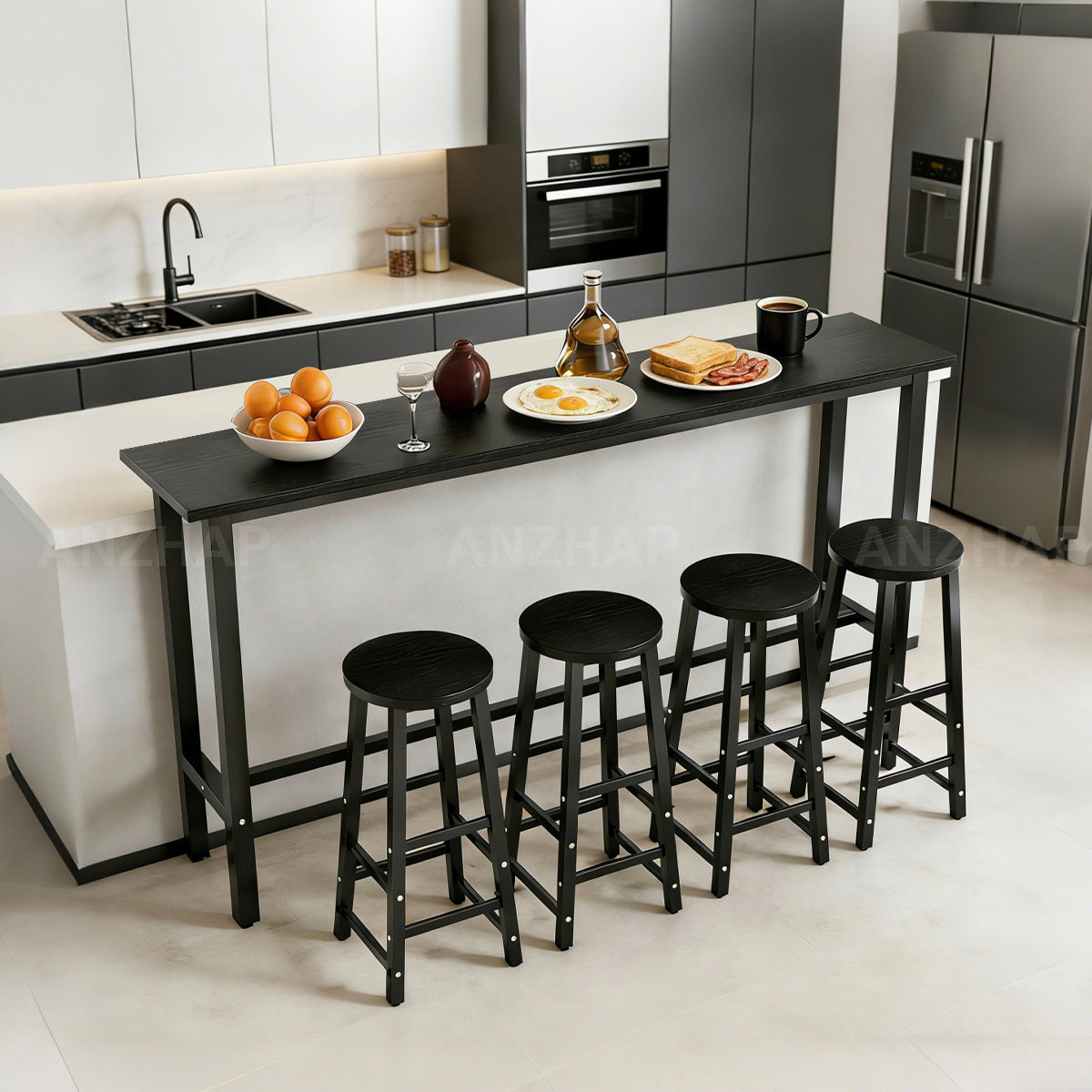 Solid Wood Narrow Rectangular Bar Table (Stock Items)