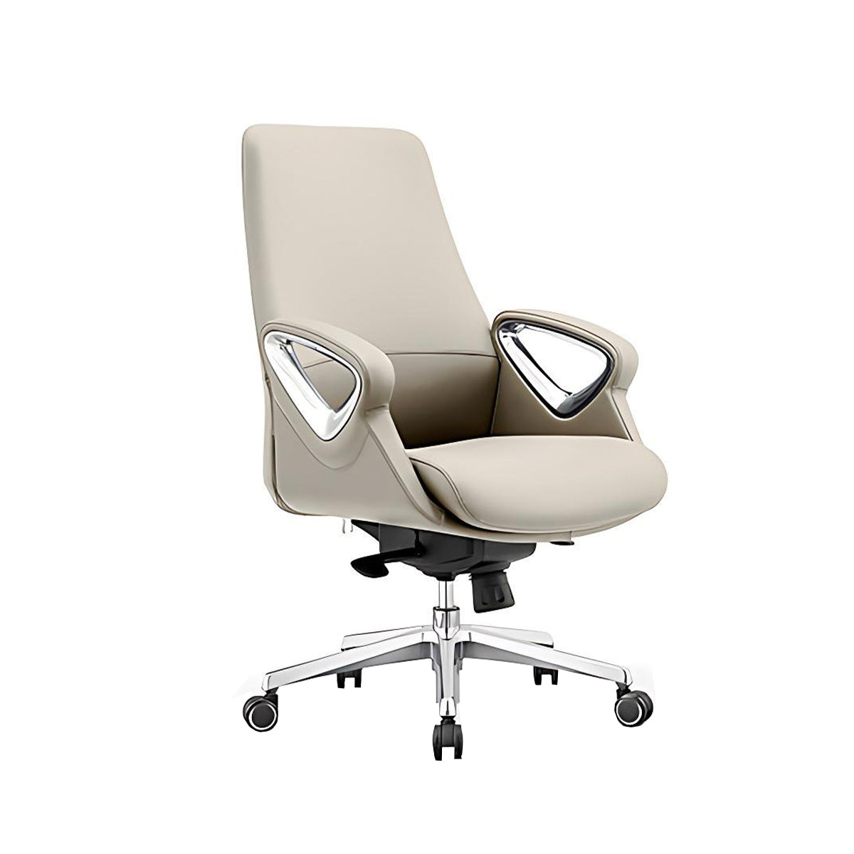 Streamlined Office Chair with Tilt, Adjustable Height & Silent Casters
