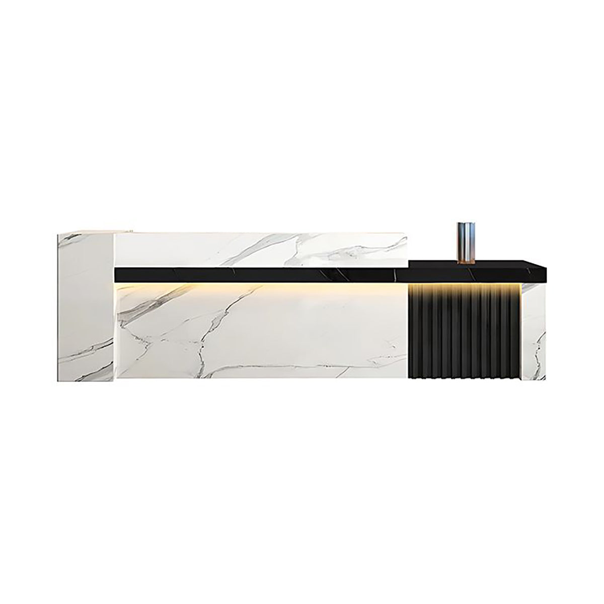 Modern Luxury Reception Desk with Counter and Integrated LED Accent Lighting