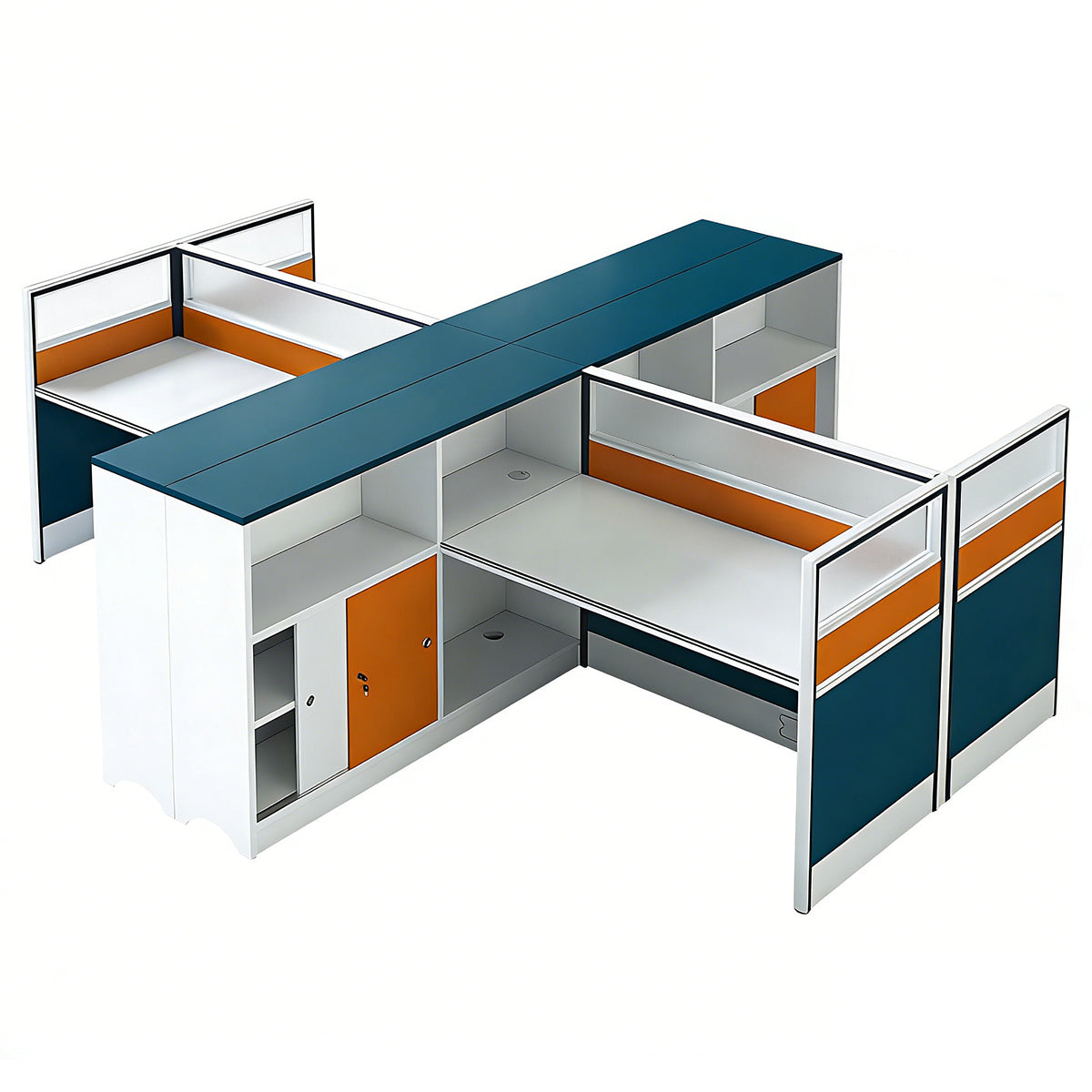 Contemporary, Stylish Multipurpose Employee Desk with Various Color Combinations