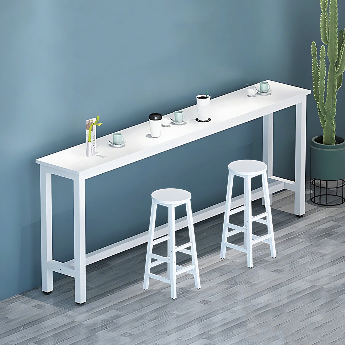 Solid Wood Bar Table Narrow Long Bar Top Table