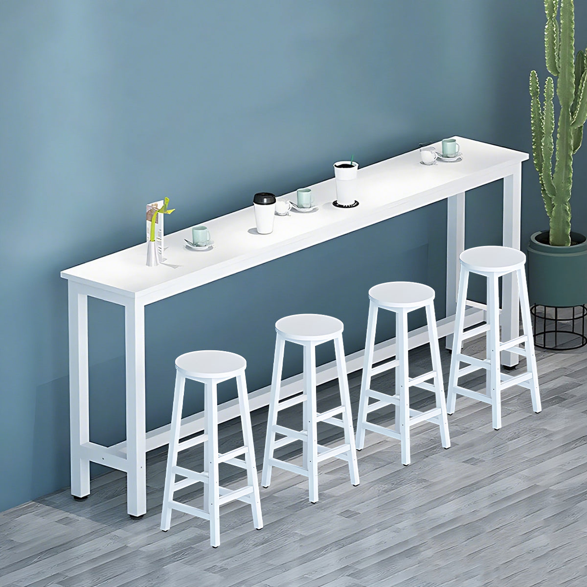 Solid Wood Bar Table Narrow Long Bar Top Table