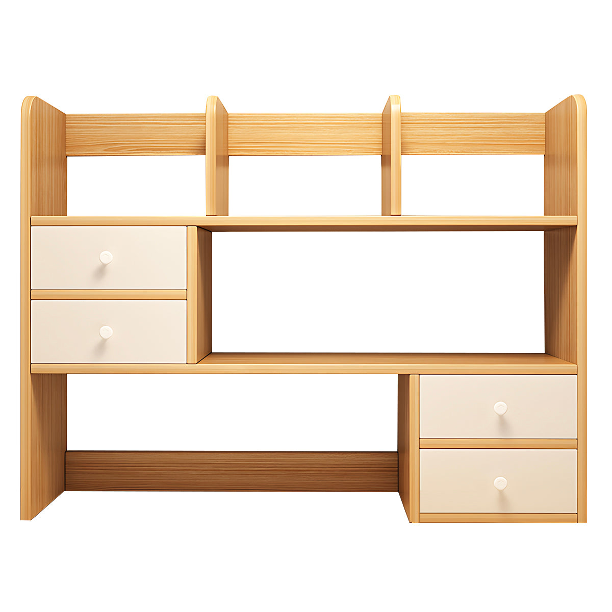 Modern Minimalist Engineered Wood Bookshelf with Open and Closed Storage